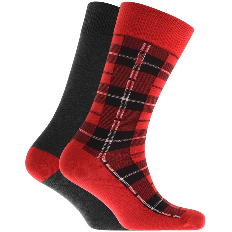 Alternative Image for ProductRalph Lauren Two Pack Socks Red1